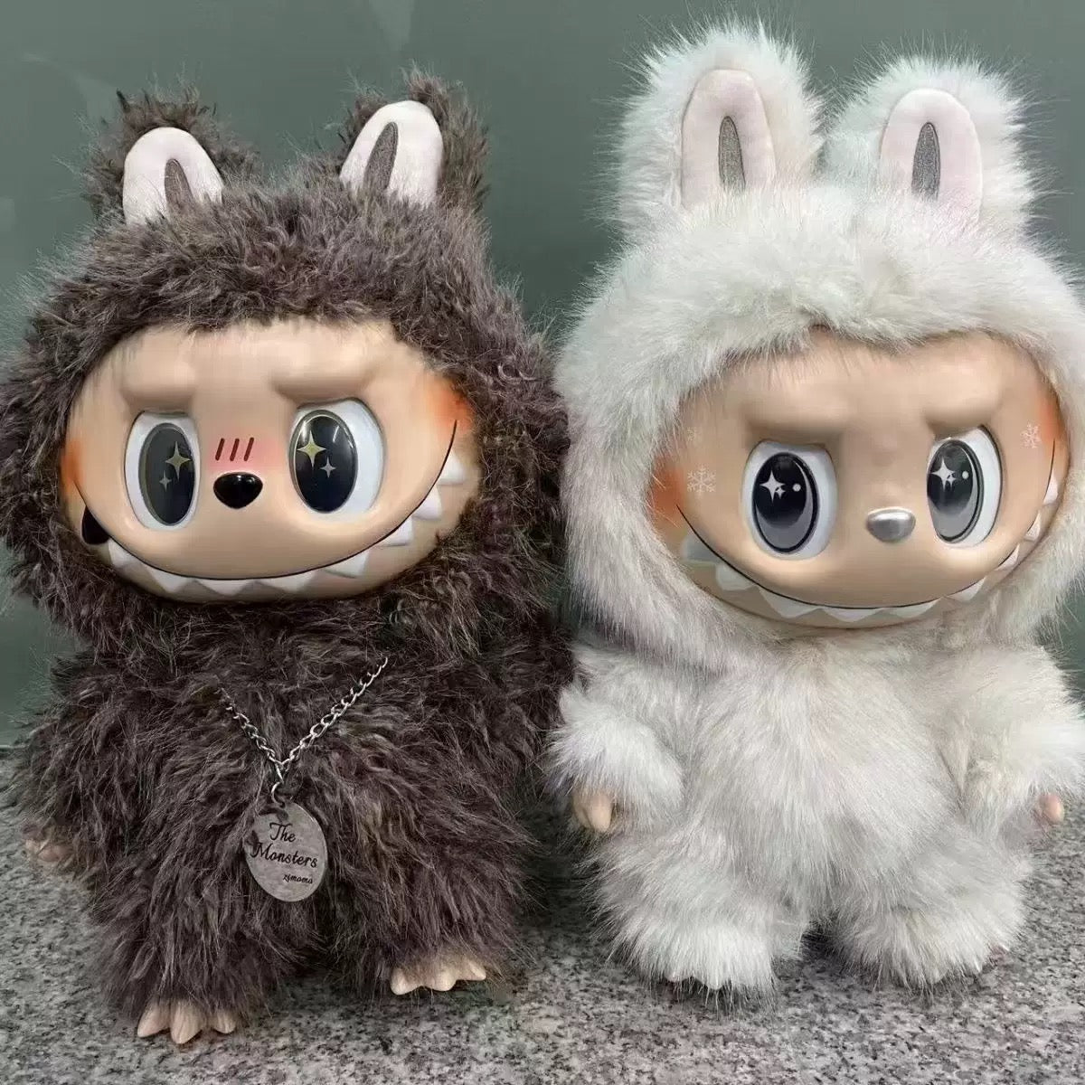 LABUBU 38CM Rubble ZIMOMO Big Leader Change Baby New Vinyl Plush Doll Painting Trend
