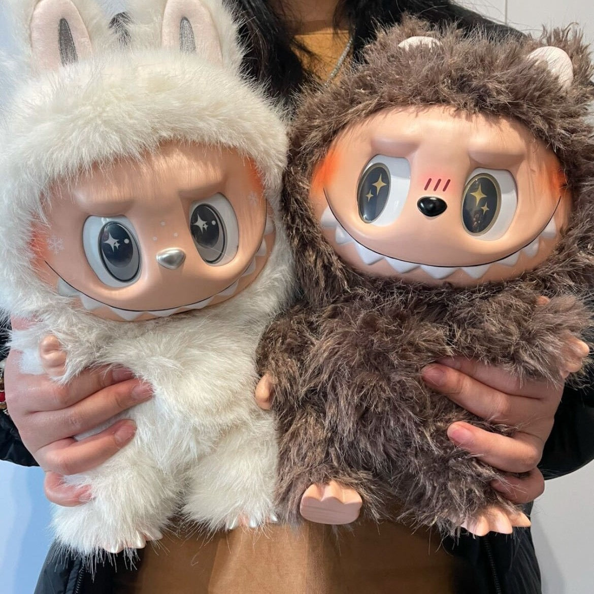 LABUBU 38CM Rubble ZIMOMO Big Leader Change Baby New Vinyl Plush Doll Painting Trend