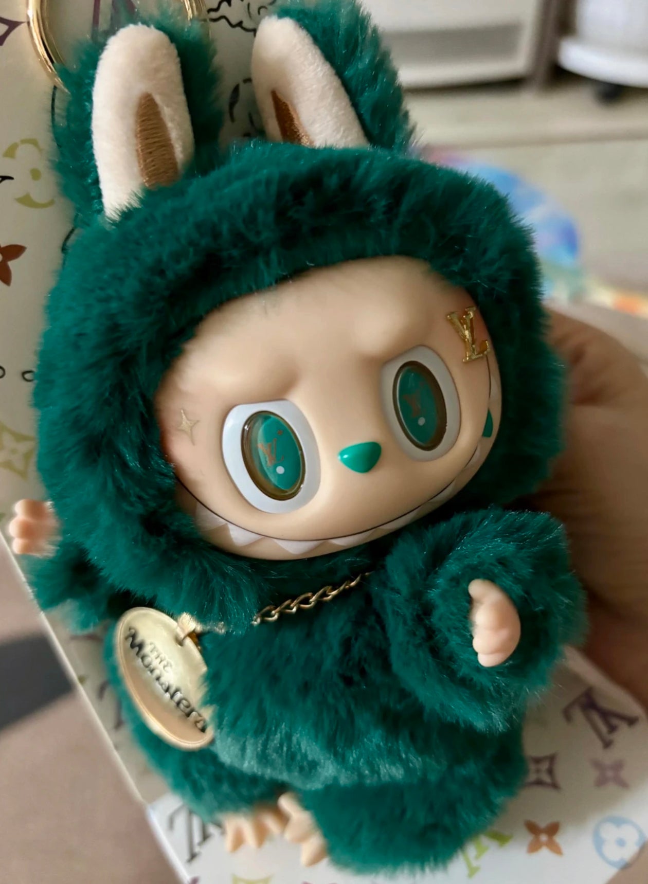 LABUBU LV Baby Green Spring Limited Edition Plush Vinyl Labubu Doll Pendant Gift